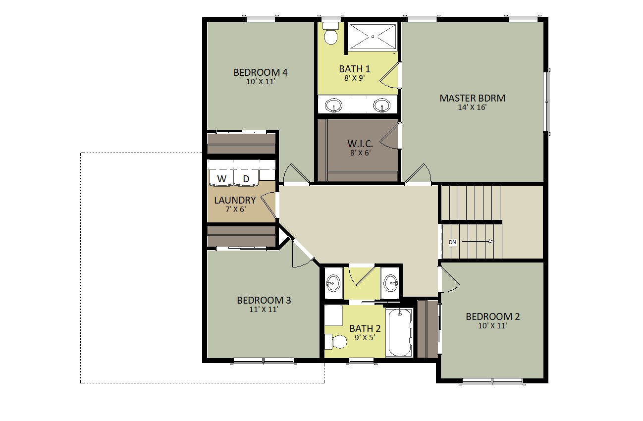 Deerbrook Second Floor Floor Plan